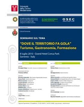 Dove il territorio fa gola. Turismo, gastronomia e formazione